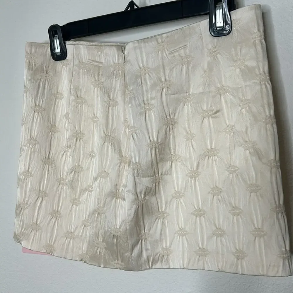 $315 Revolve Miscreants Hayle Mini Skirt in Ivory NEW Size 8
